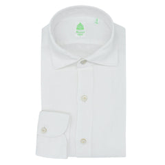 Slim fit linen sports shirt Finamore 1925 white