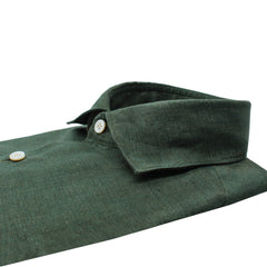 Tokyo slim fit shirt in green linen