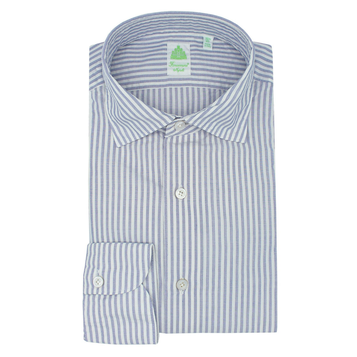 Tokyo slim fit striped shirt blue seersucker fabric