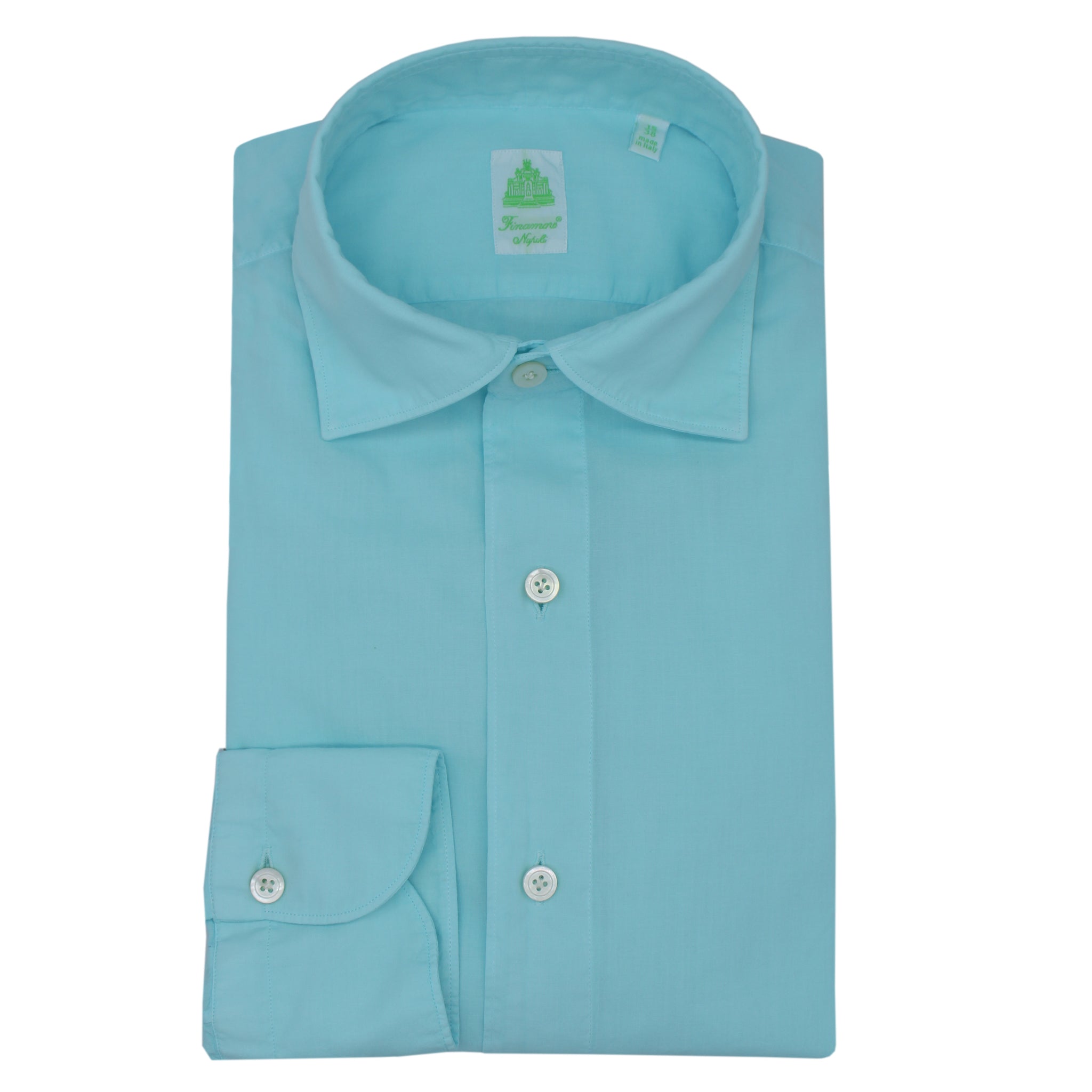 Tokyo slim fit cotton garment dyed light blu shirt