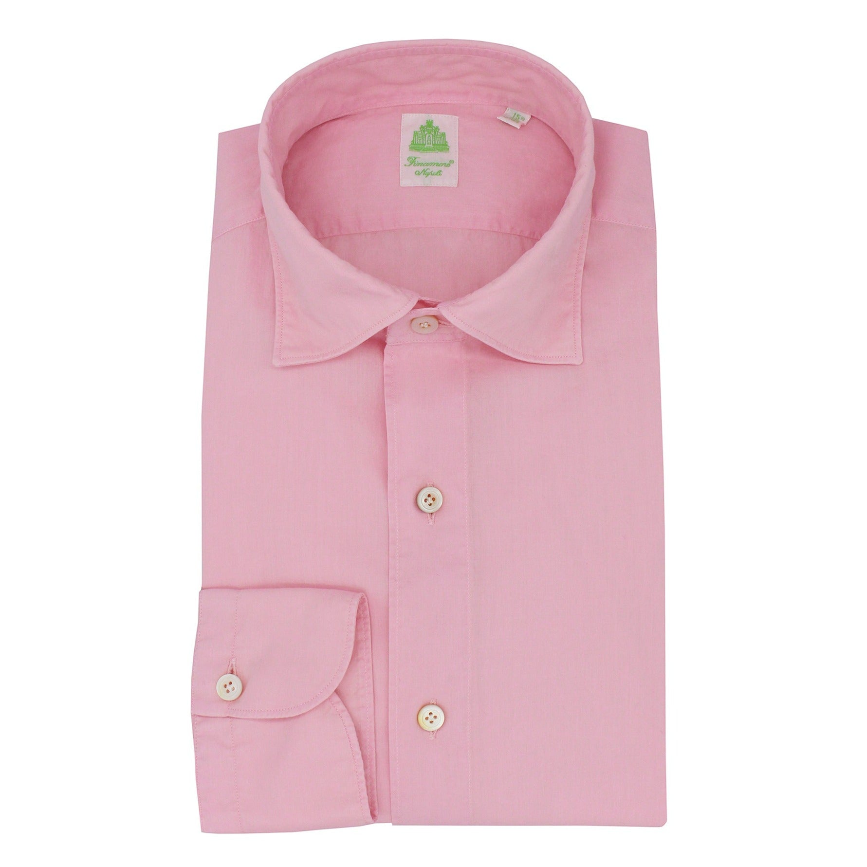 Tokio shirt slim fit cotton garment dyed pink