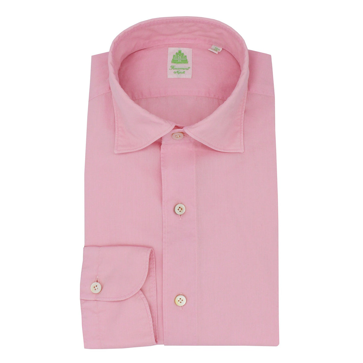 Tokio shirt slim fit cotton garment dyed pink
