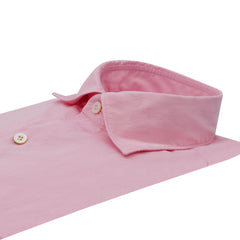 Tokyo slim fit cotton garment dyed pink and coral pink shirt