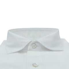 Tokyo slim fit sport shirt in white honeycomb cotton