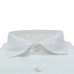 Camicia sportiva Tokyo slim fit in cotone bianco a nido d'ape