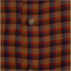Slim fit Tokyo sport cotton twill shirt orange check