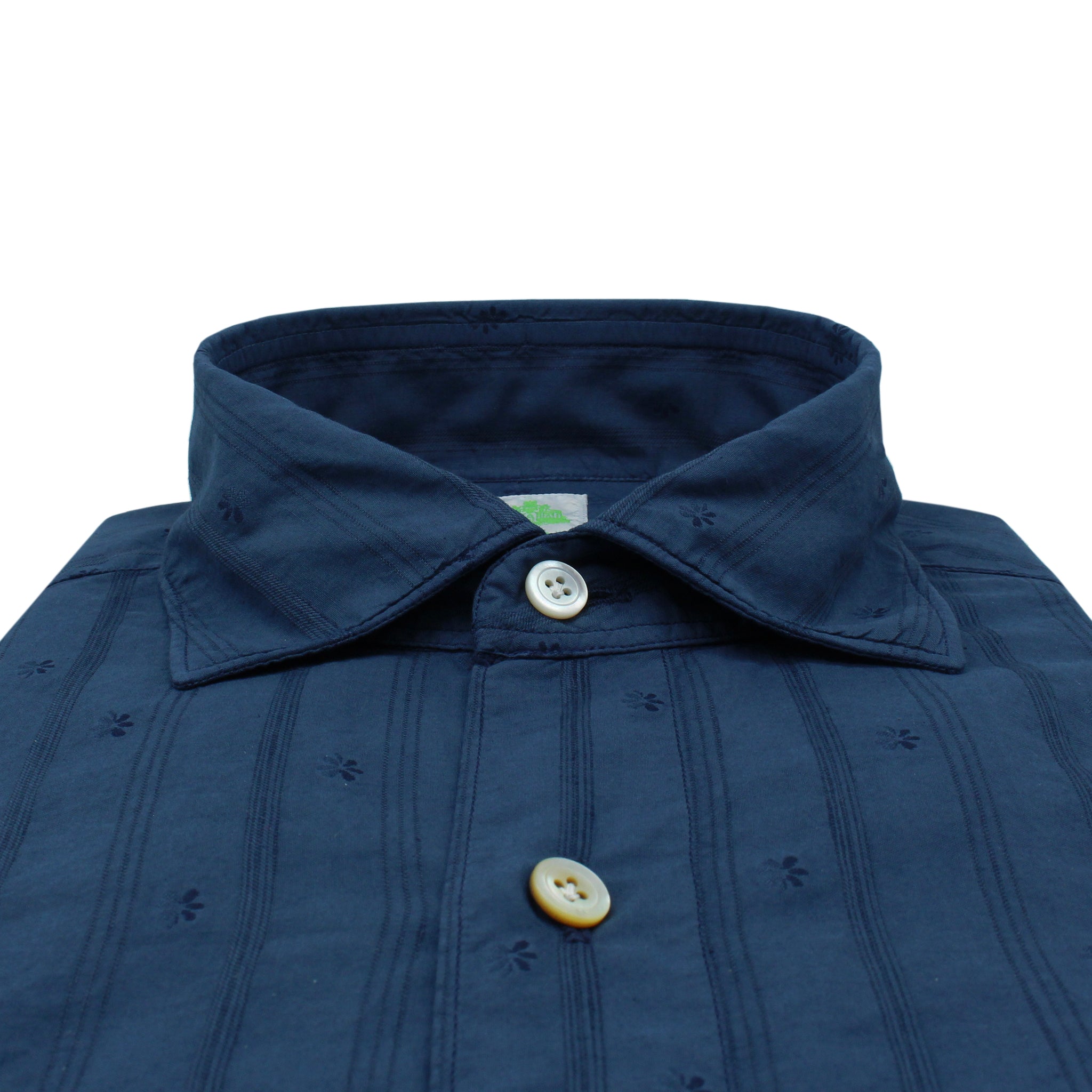 Tokyo sport shirt garment dyed blue patterned bottom