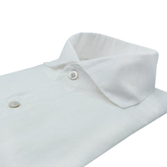 Tokyo linen cotton blue and white soft collar slim shirt