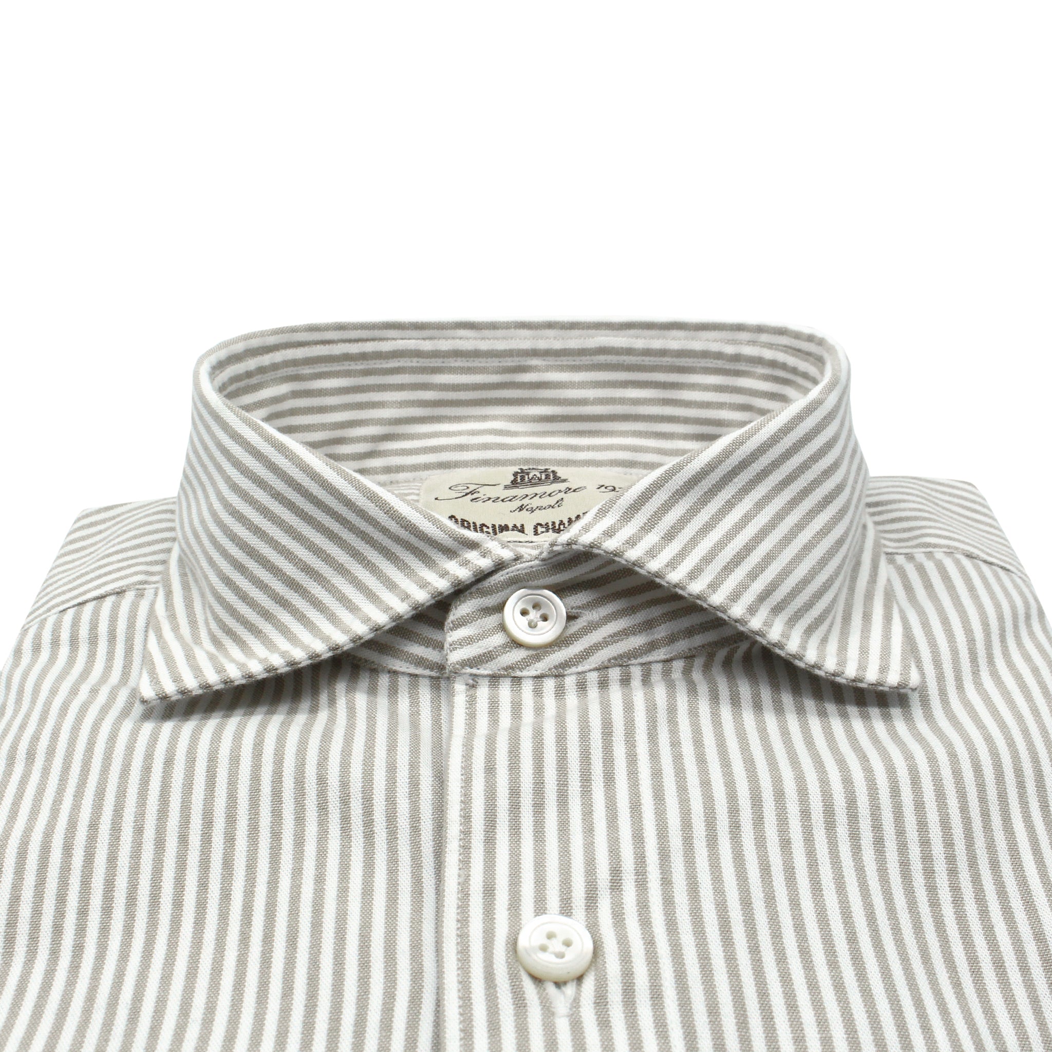 Camicia sportiva Tokyo chambray rigata beige