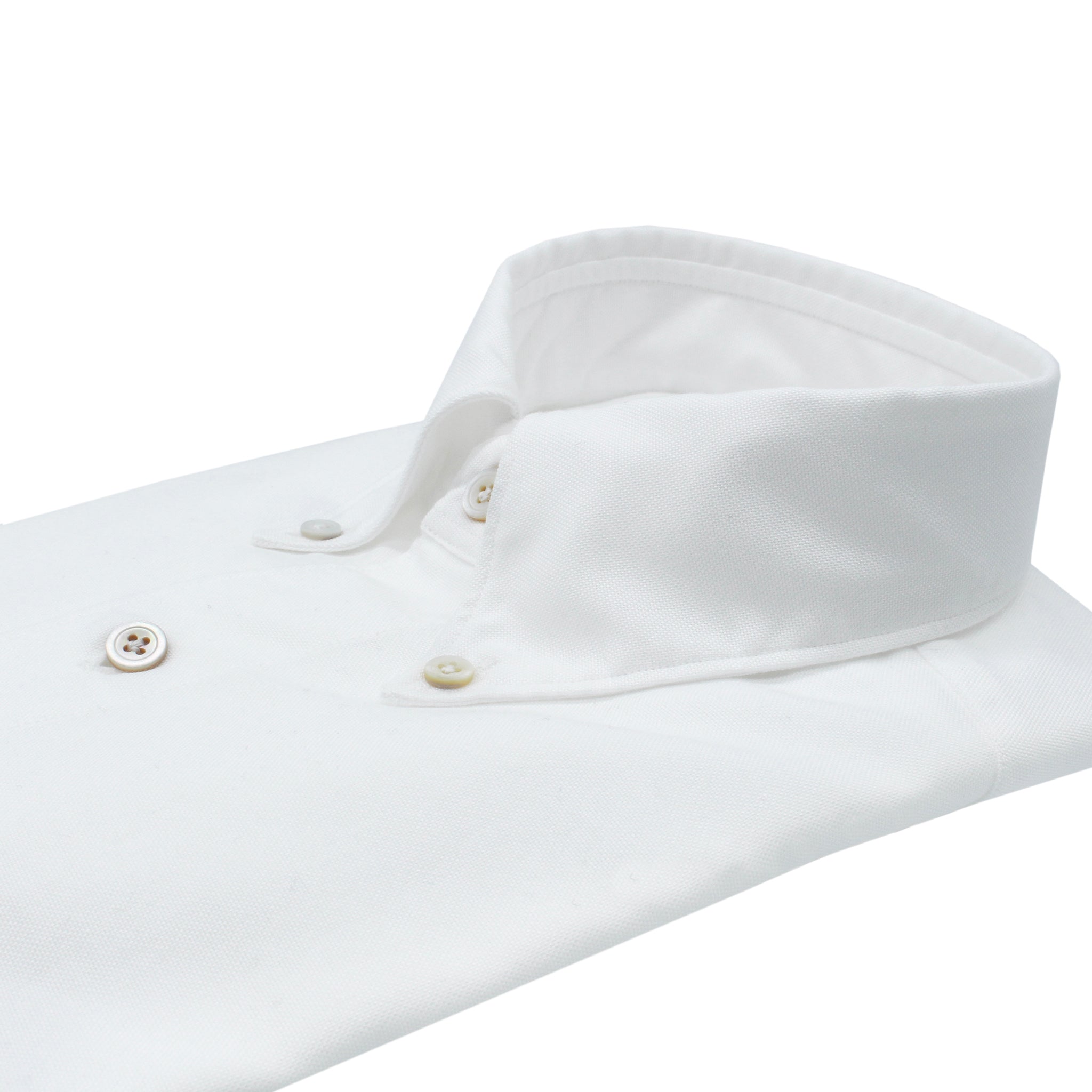 Camicia Tokyo slim fit in chambray bianca con collo button down