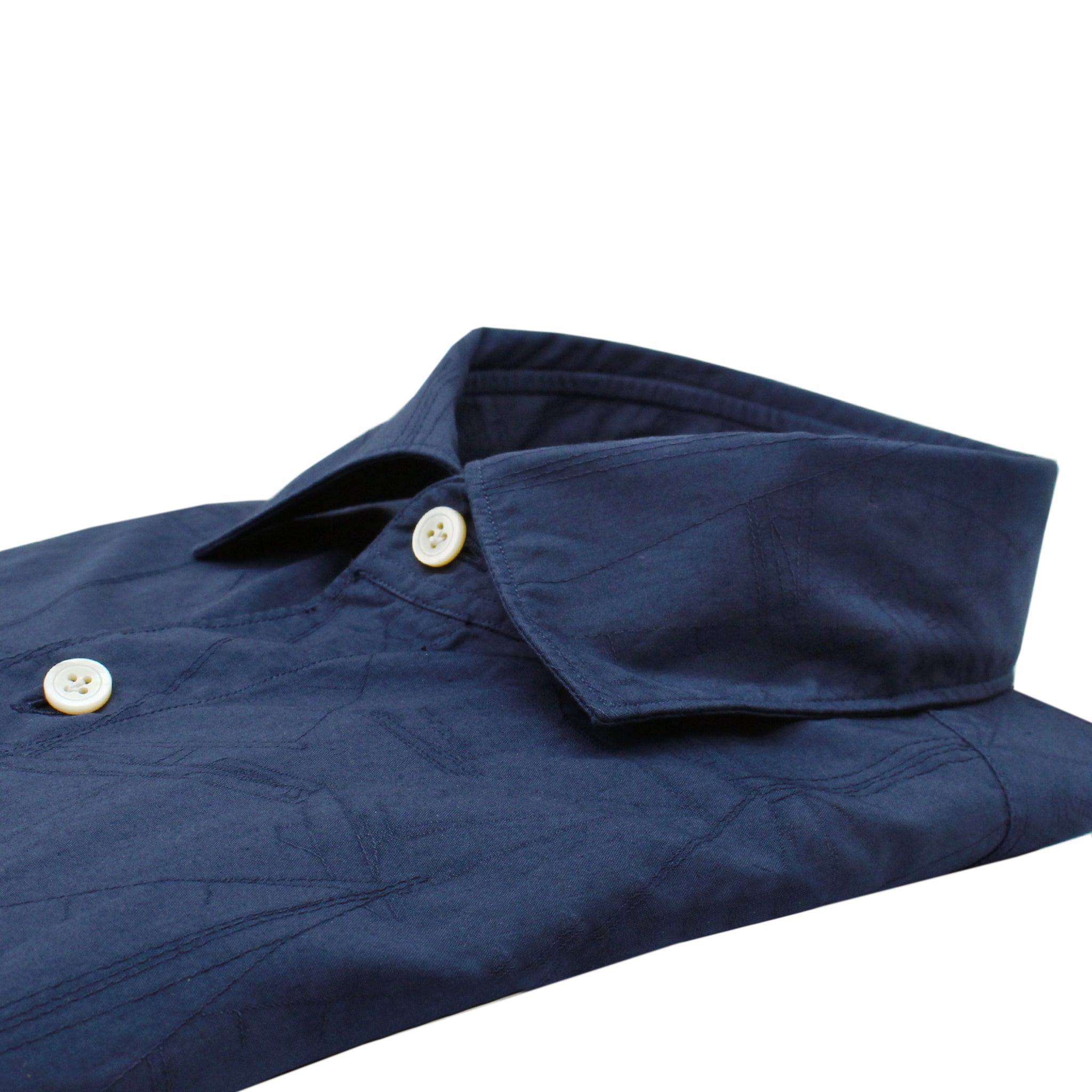 Camicia Tokyo slim fit in tessuto jacquard tinto in capo