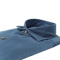 Tokyo slim fit denim shirt with pockets and push buttons