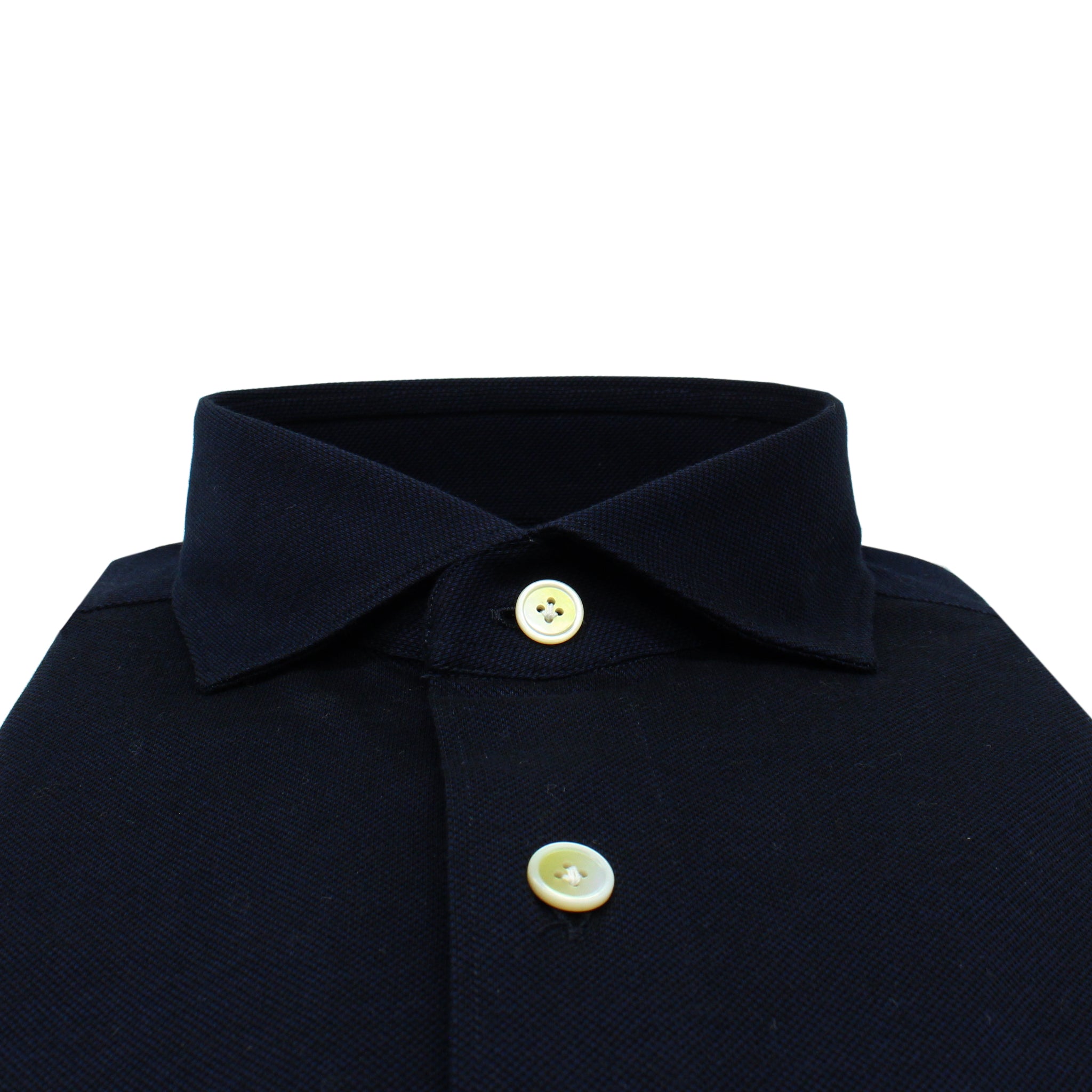 Camicia sportiva Toronto slim fit in jersey di cotone blu scuro