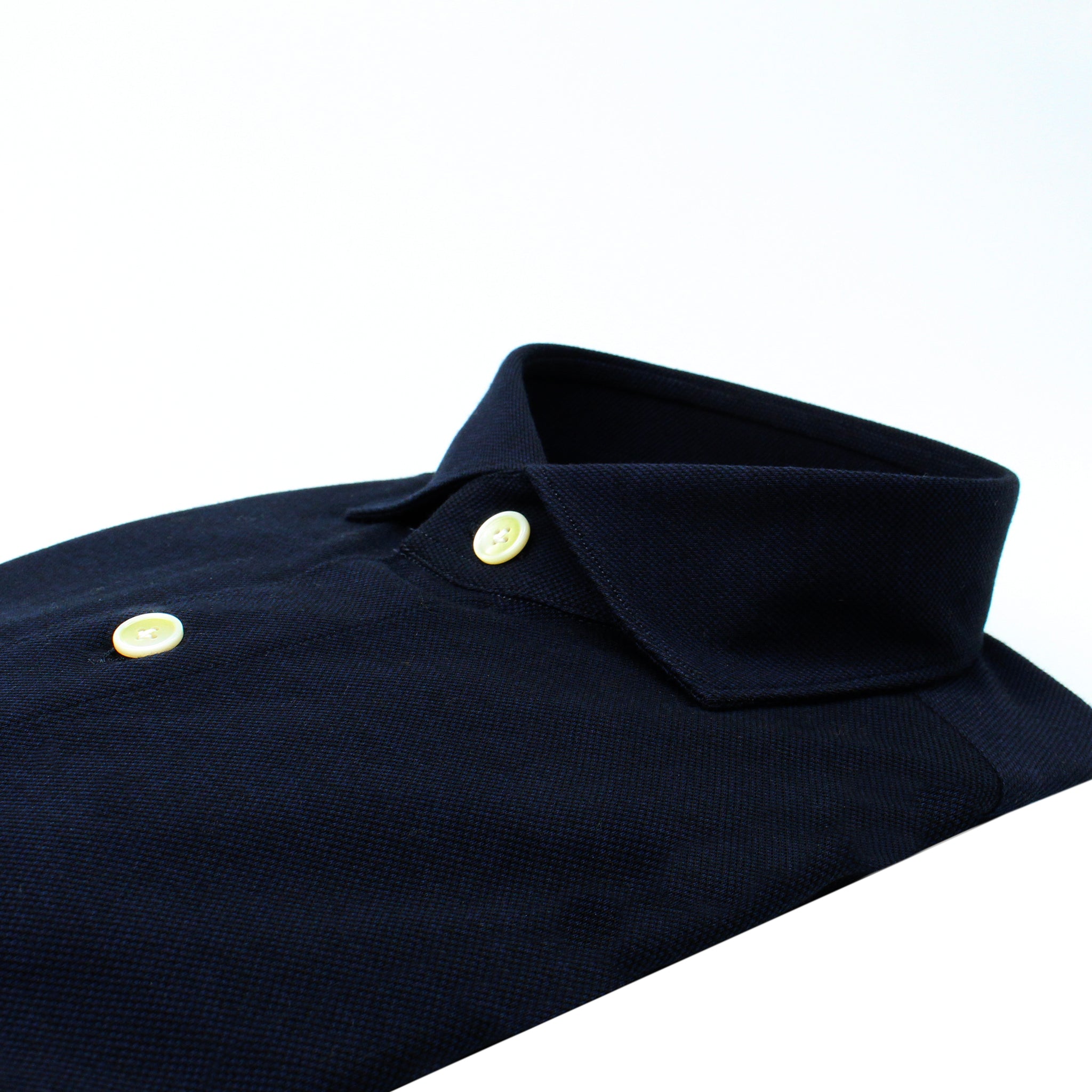 Camicia sportiva Toronto slim fit in jersey di cotone blu scuro