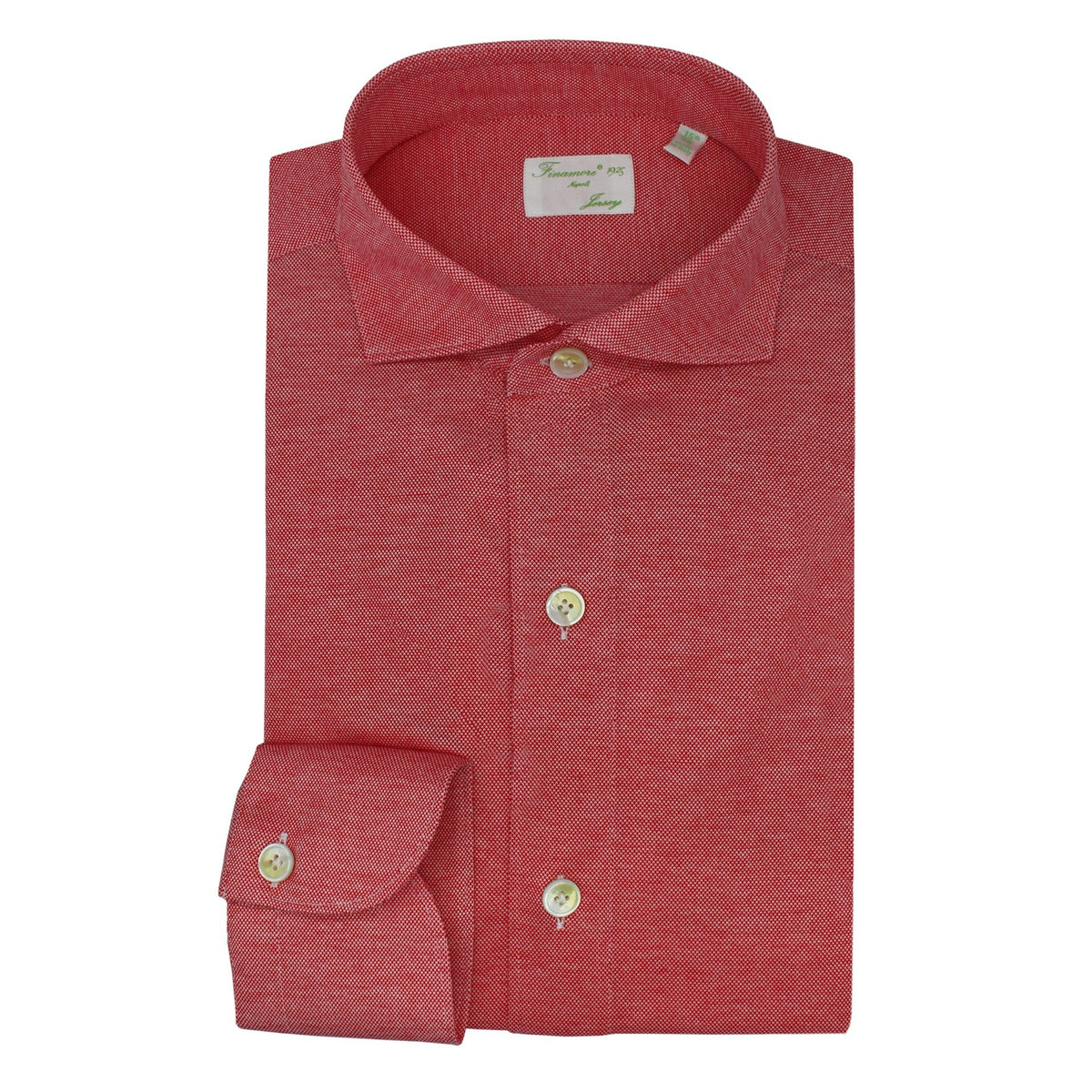 Toronto slim fit cotton jersey red sports shirt