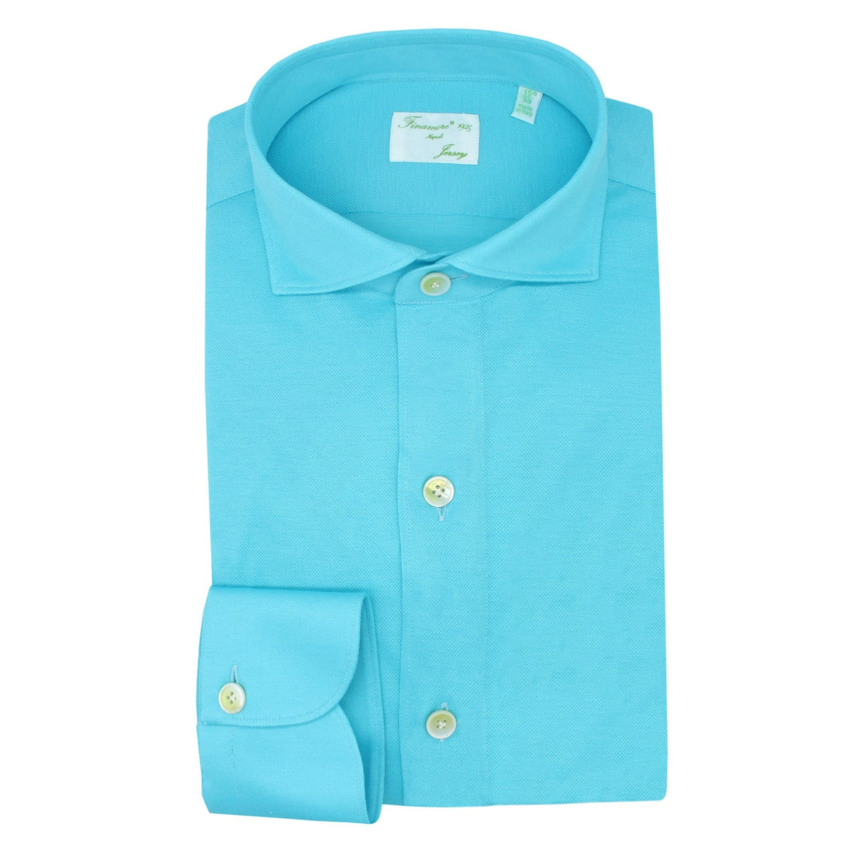 Toronto cotton jersey light blue slim fit shirt