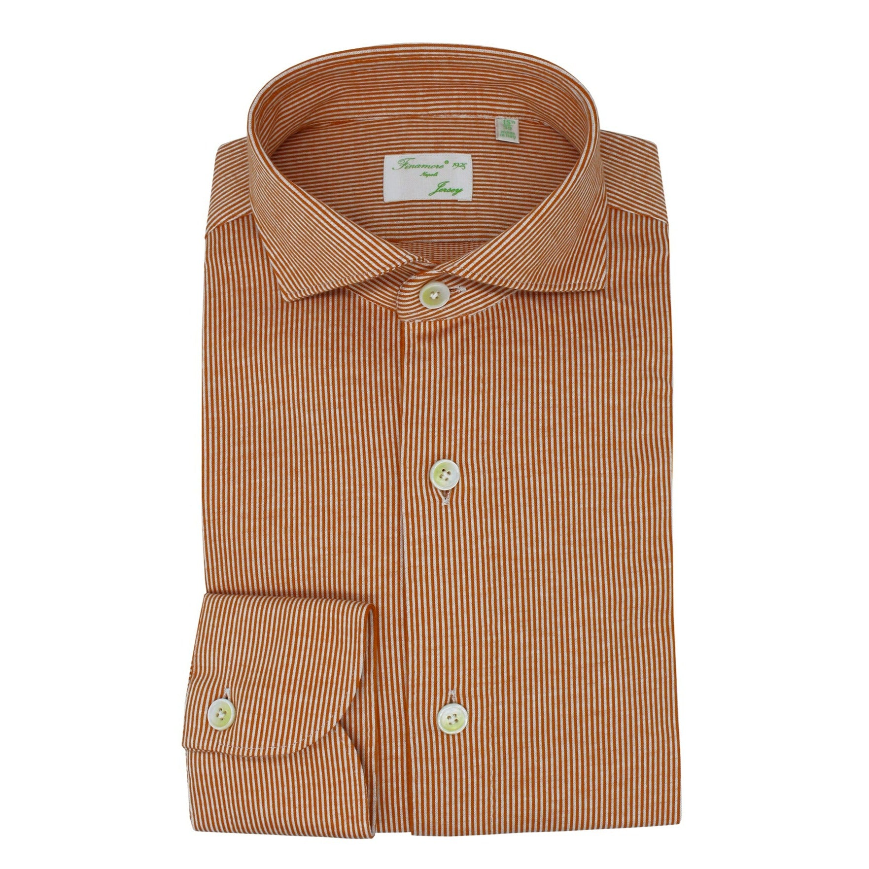 Toronto slim fit orange or light blue striped jersey shirt