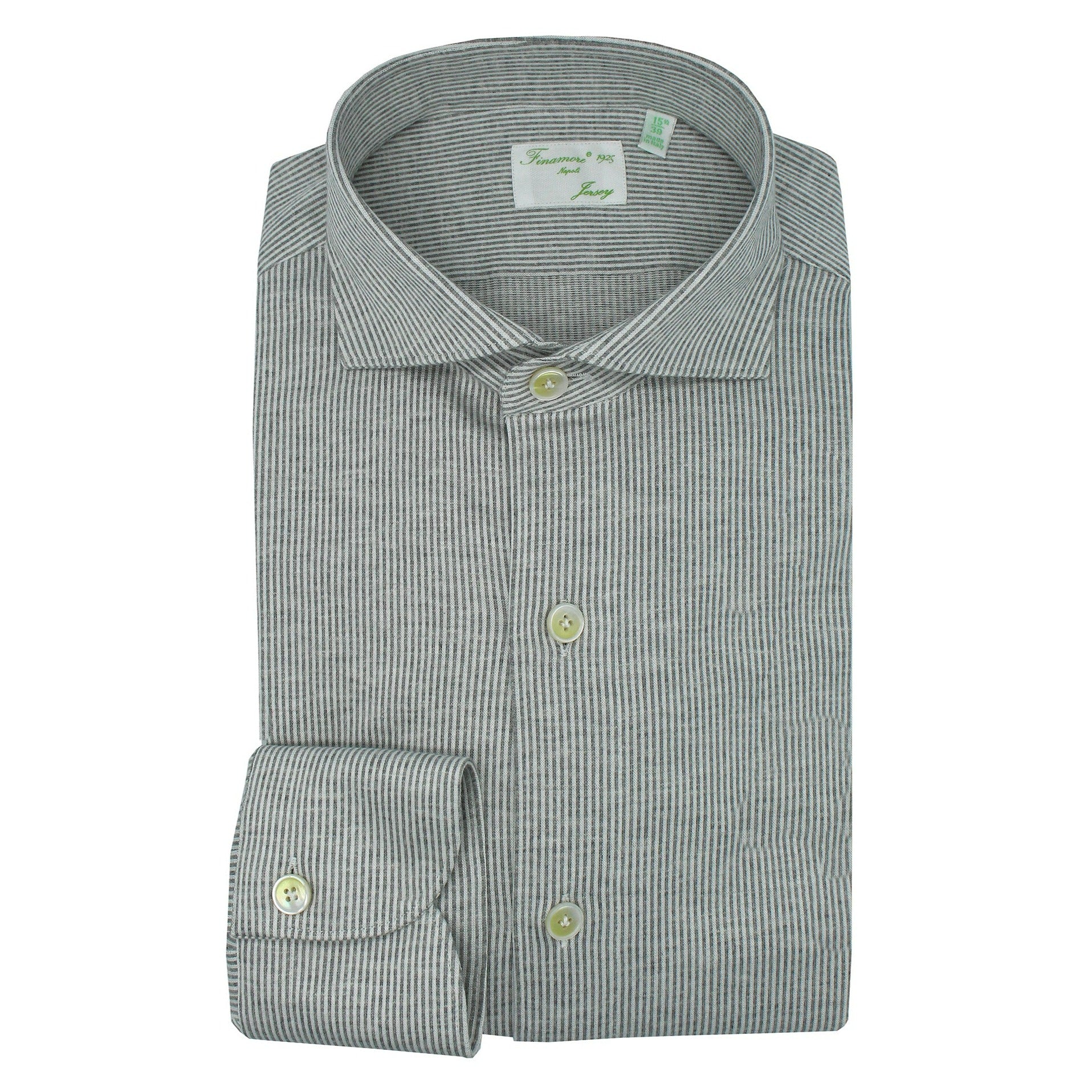 Toronto slim fit grey striped jersey shirt
