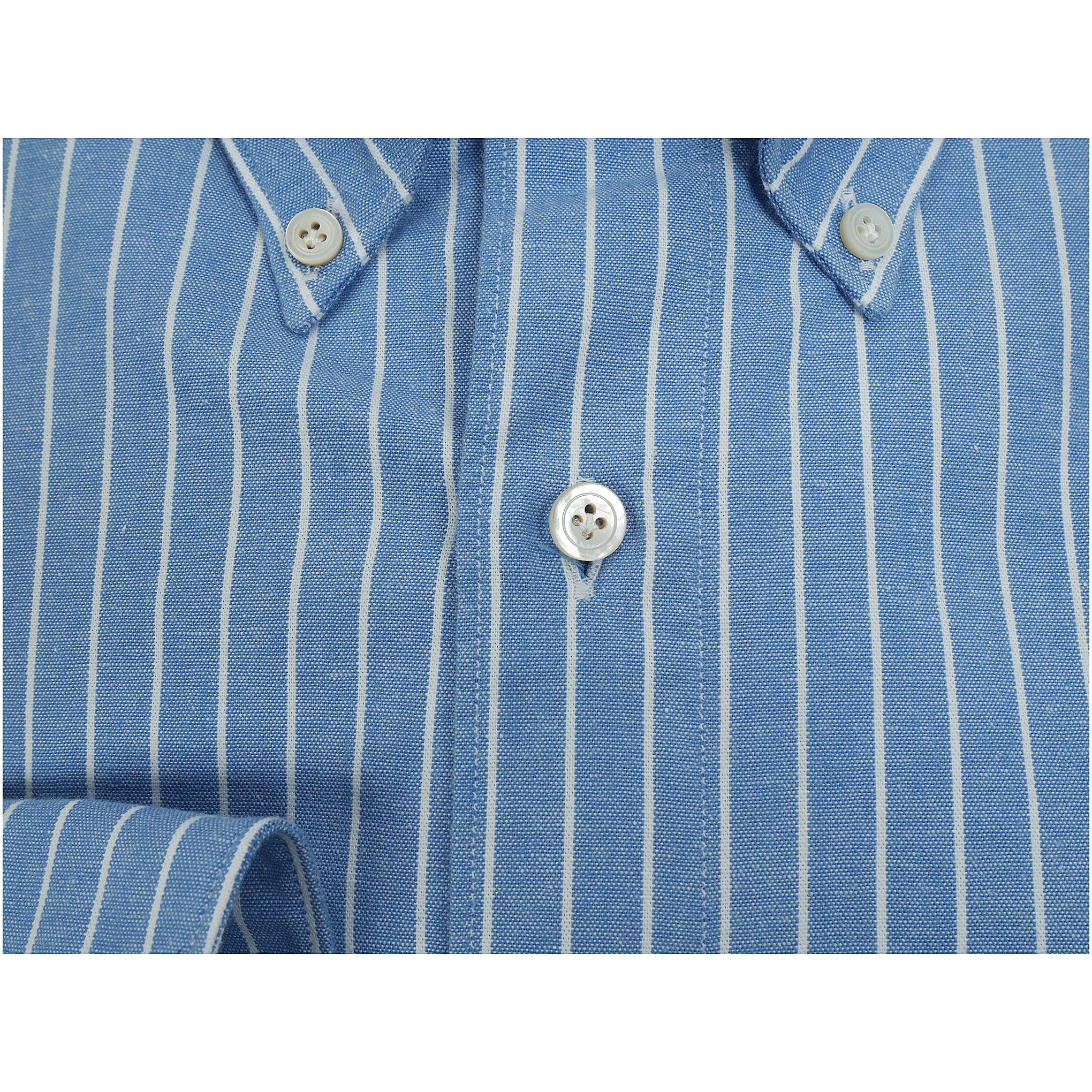 Sports shirt button-down tokyo in blue, pink or beige pinstriped chambray