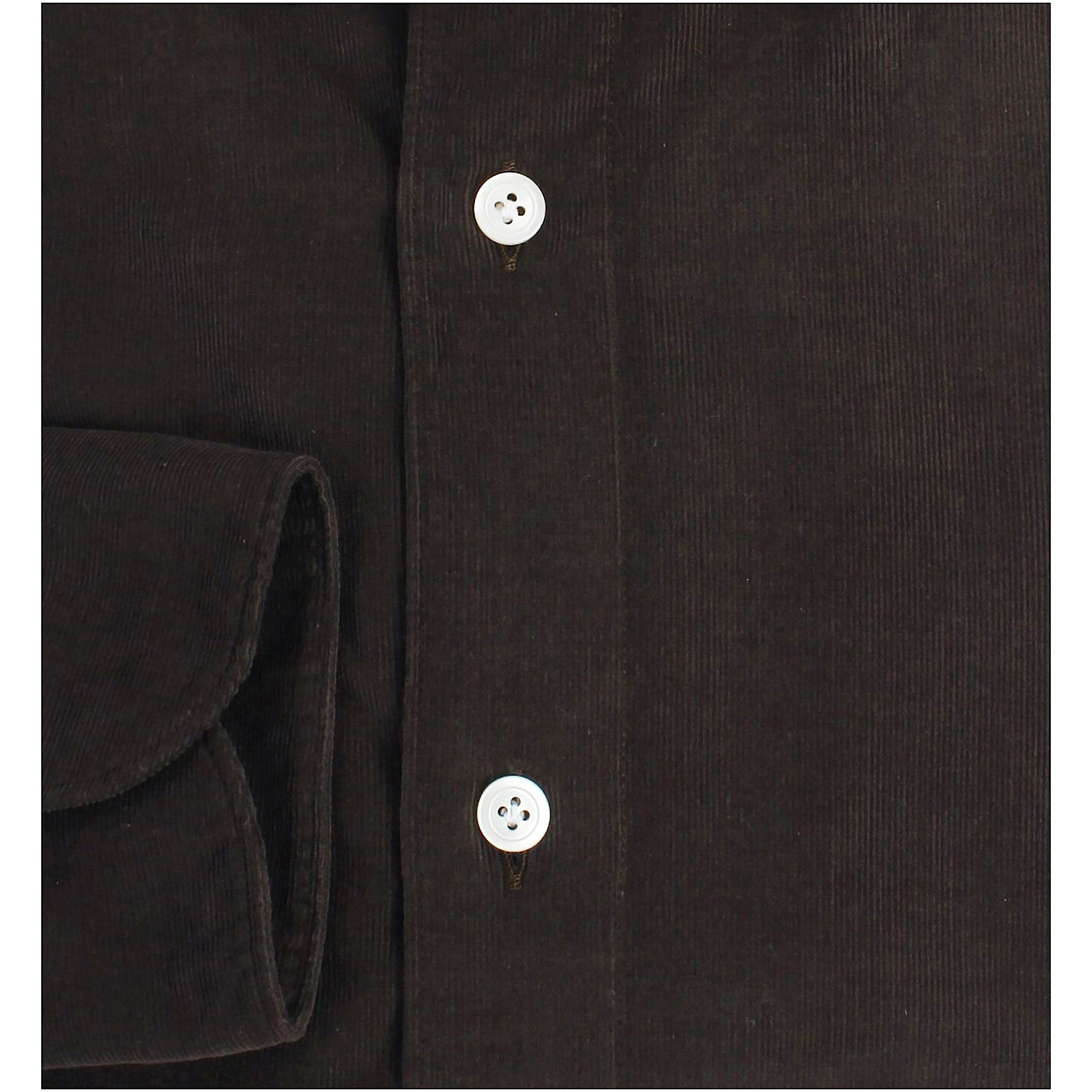 Shirt sport slim fit velvet cotton blue or brown Tokyo Finamore 1925