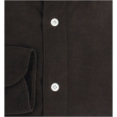 Camicia sportiva Tokyo slim fit velluto cotone blu o marrone Finamore 1925