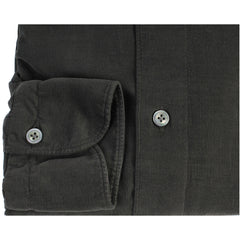 Shirt sport slim fit velvet cotton blue or grey garment dyed Tokyo Finamore 1925
