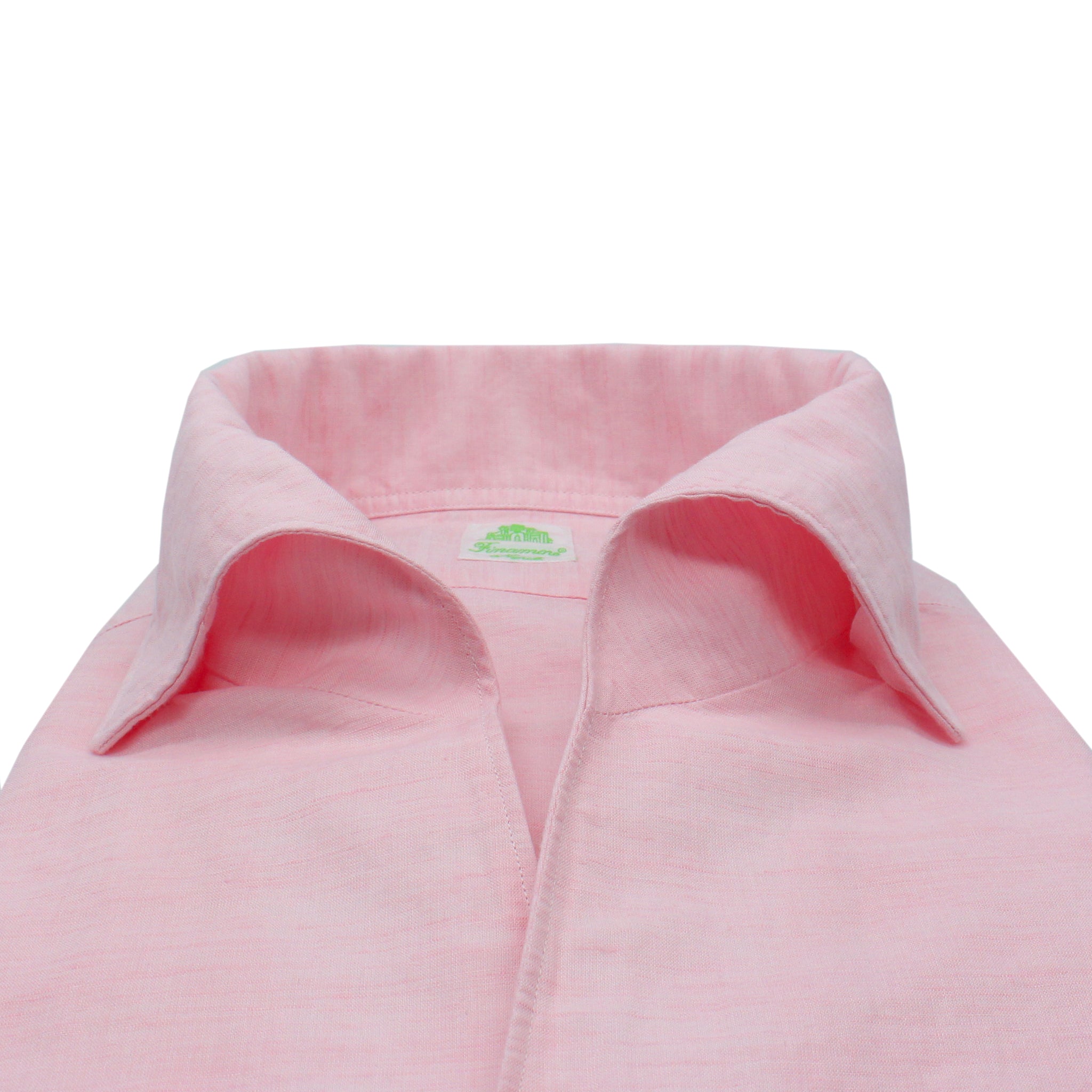 Camicia slim fit Tokyo rosa, collo intero ustica