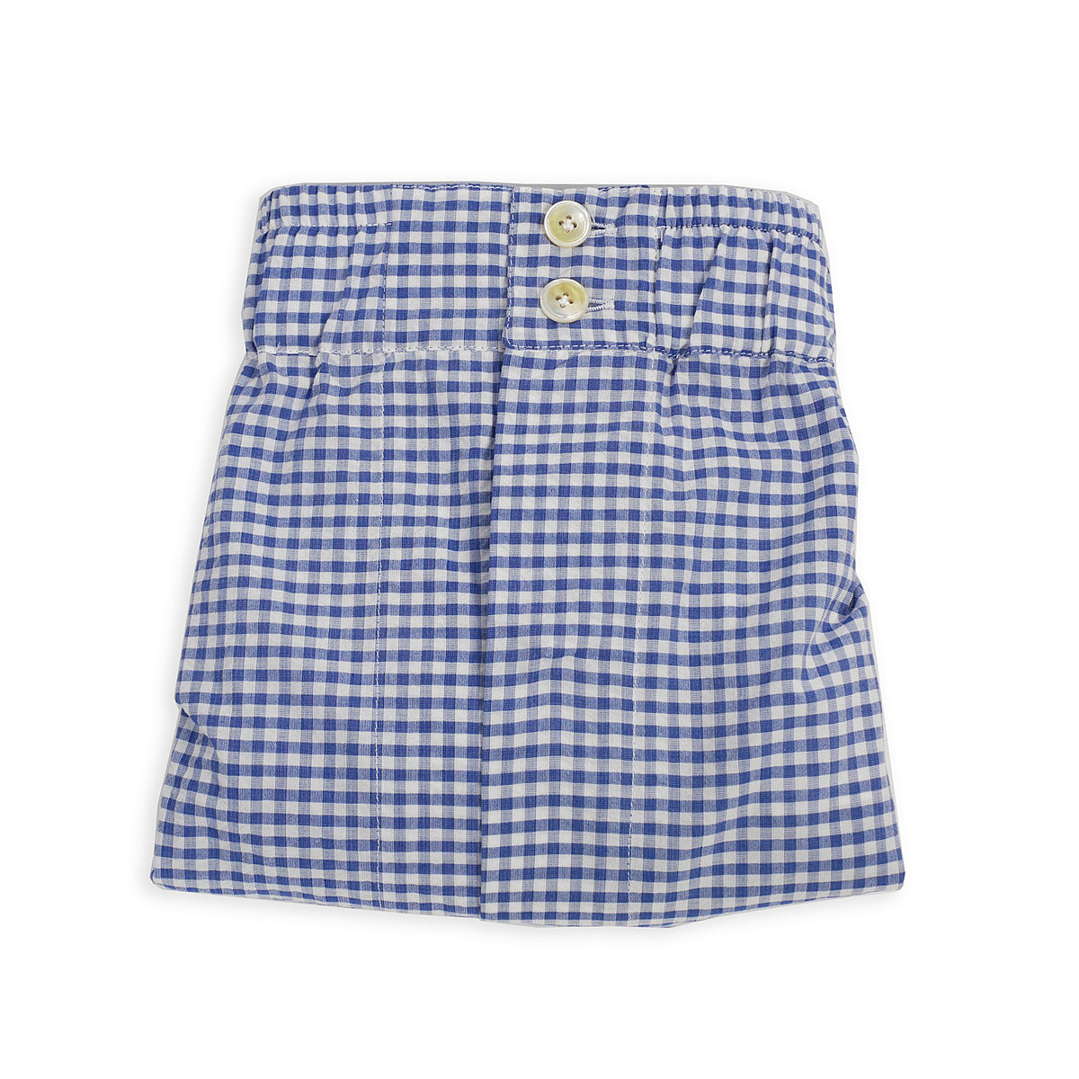 Boxer shorts blue checkered gray background