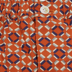 Boxer da uomo in tessuto fantasia geometrica arancione