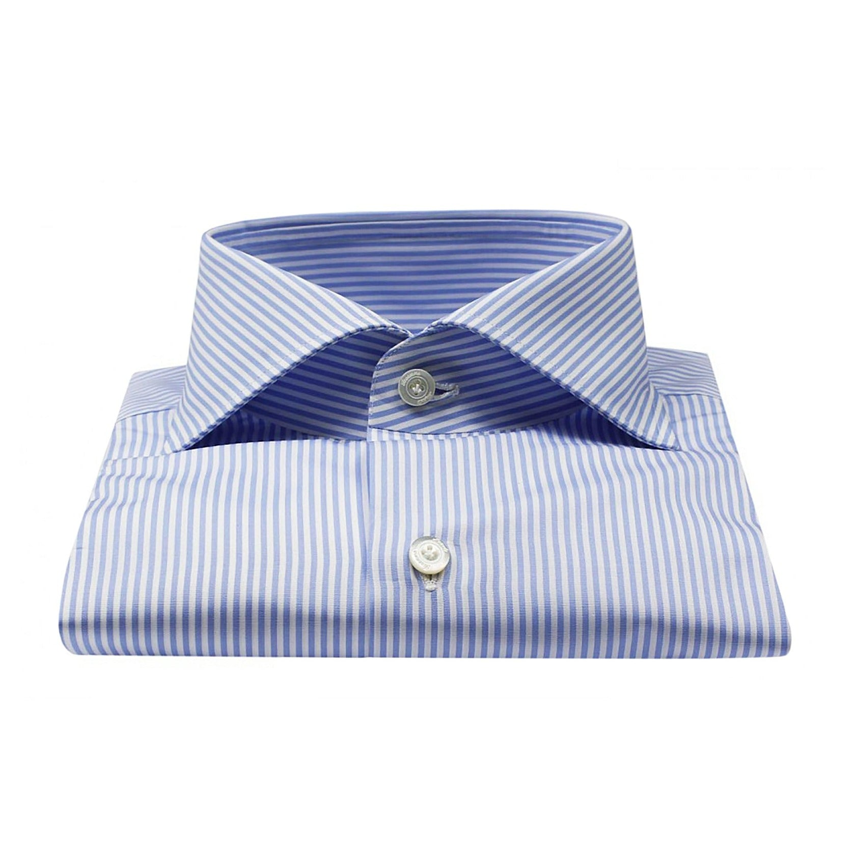 Camicia classica Napoli a righe azzurre