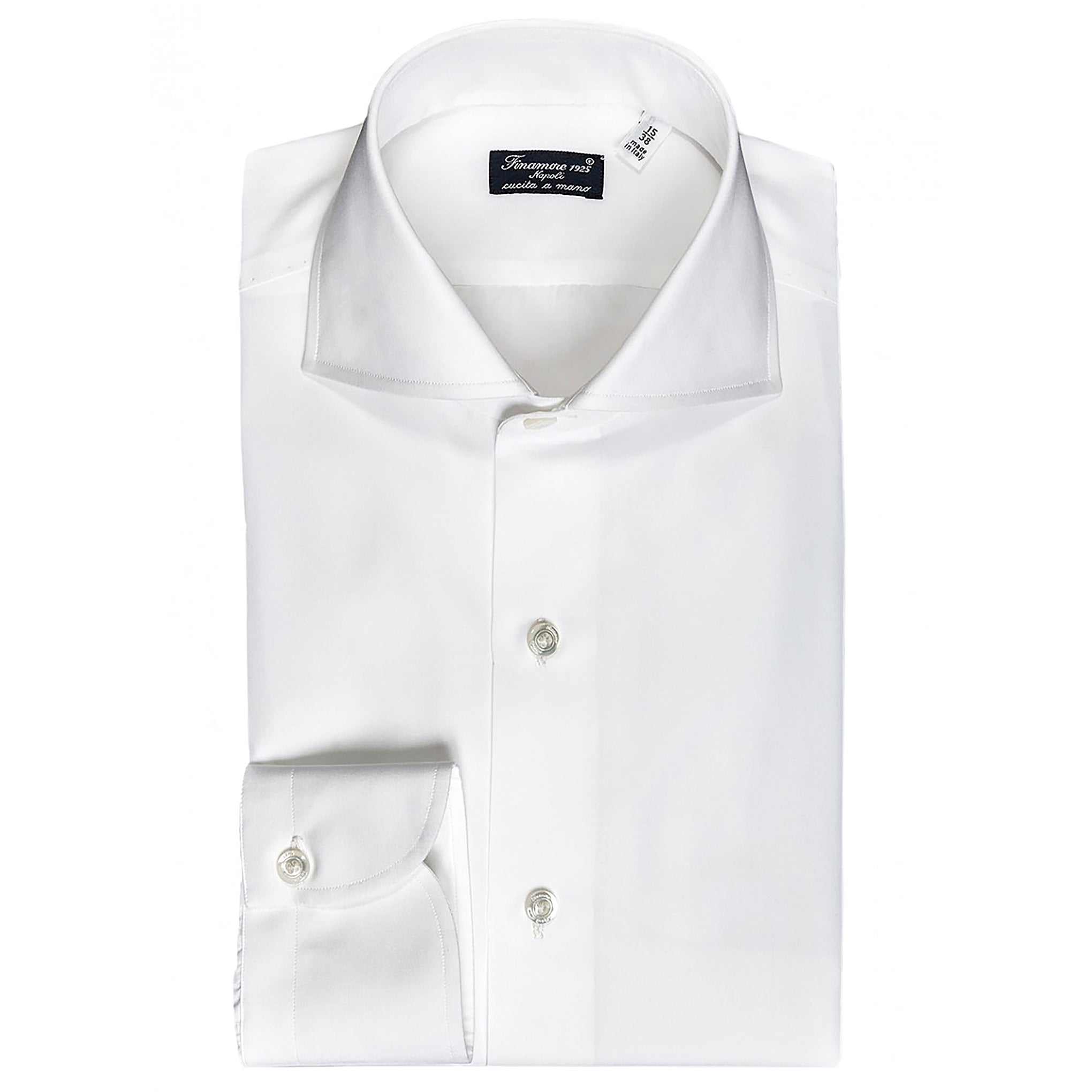 Classic regular shirt Napoli white or light blue popeline cotton