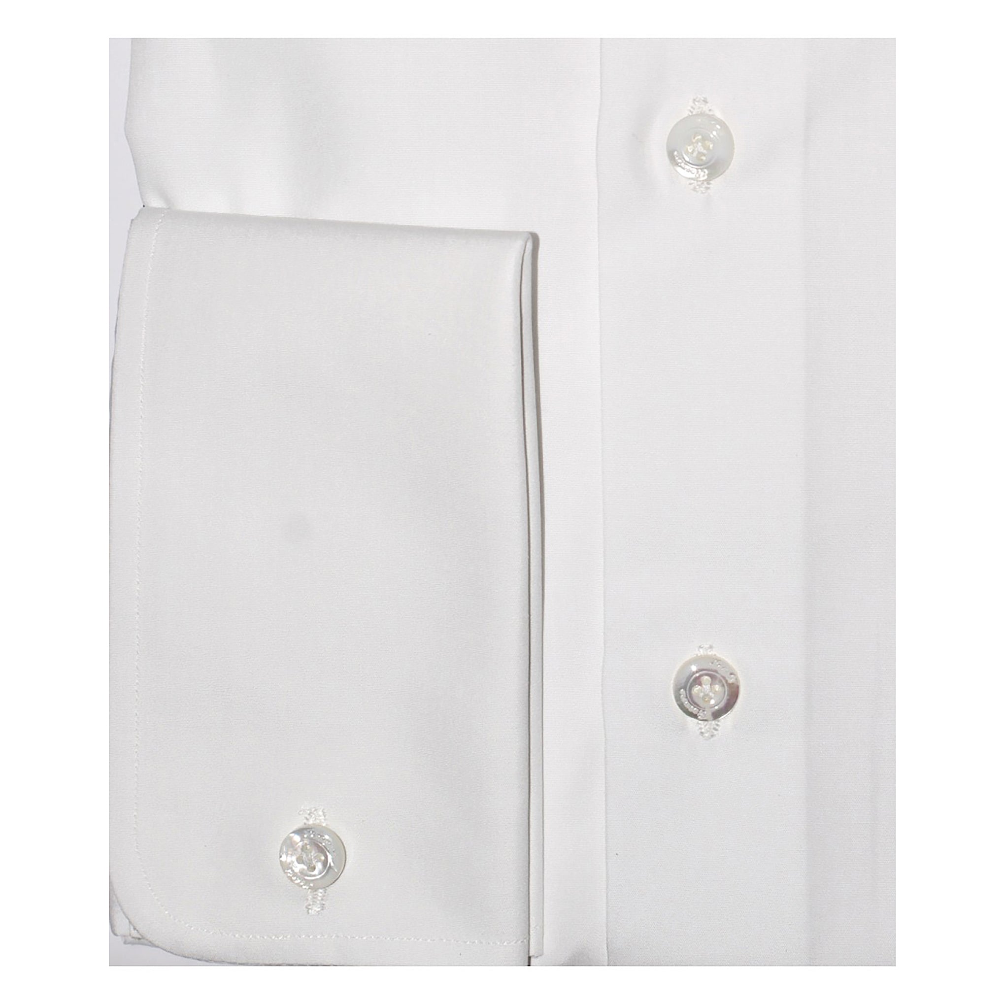 Napoli classic white Popeline shirt with cufflink cuff