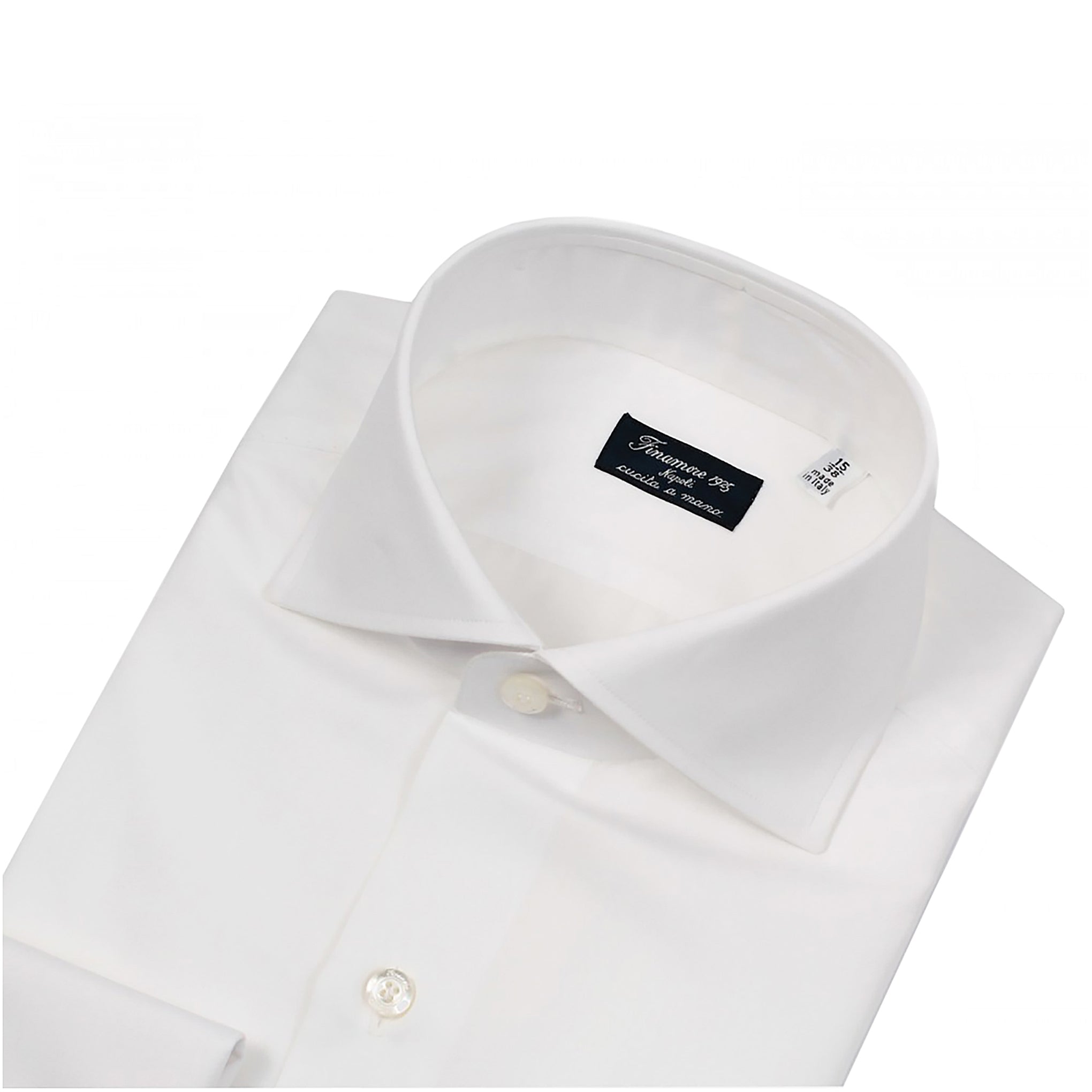 Napoli classic white Popeline shirt with cufflink cuff