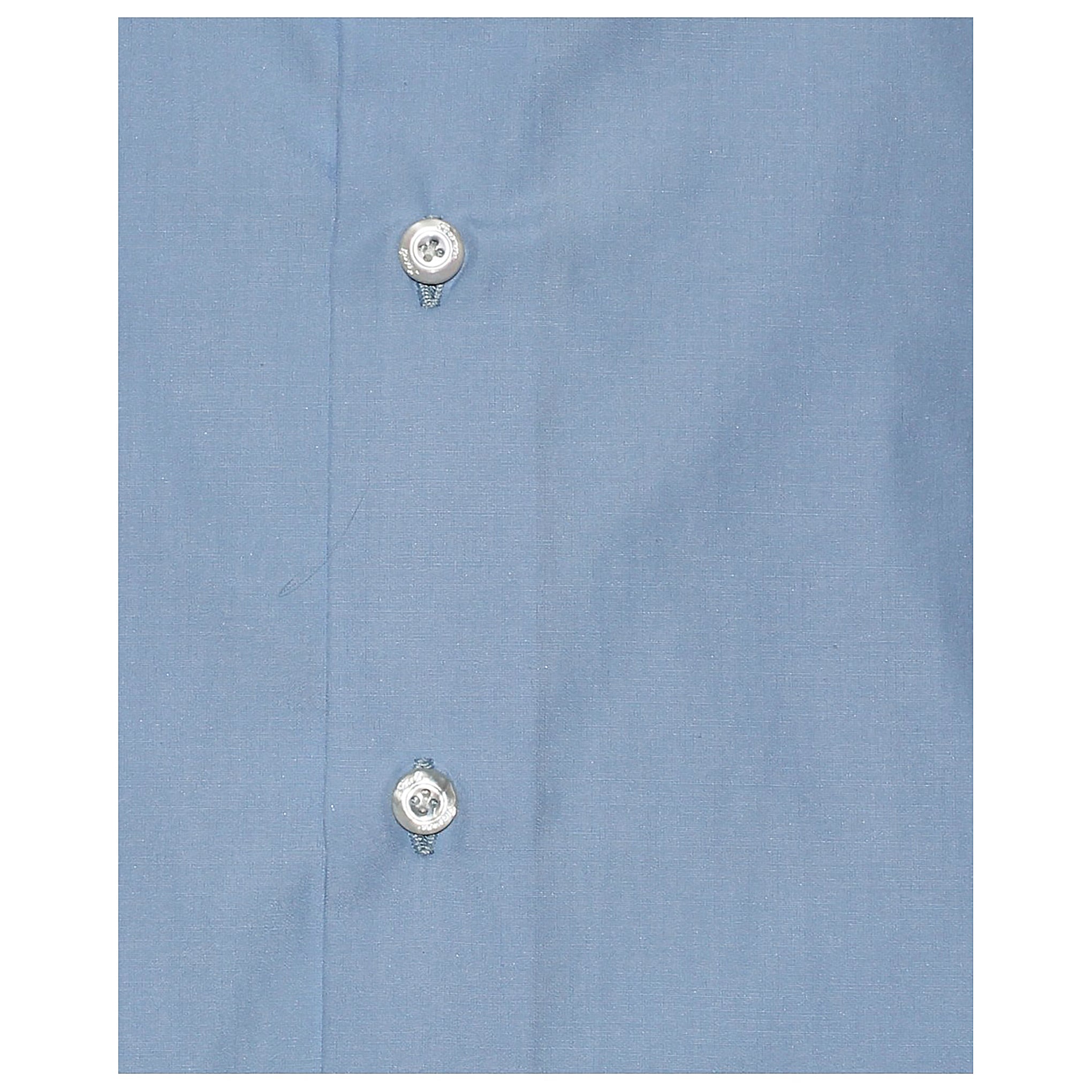 Classic regular shirt Napoli white or light blue popeline cotton