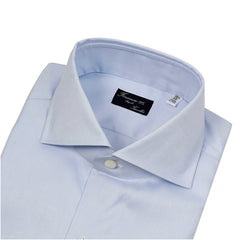 Napoli Traveller white or light blue twill shirt Finamore 1925