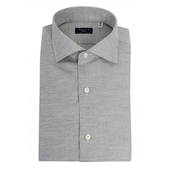 Shirt Napoli cashmere cotton light blue or light gray Finamore 1925