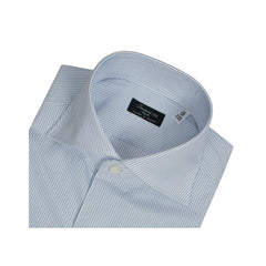 Dress regular Napoli shirt cotton popeline stripe medium blue