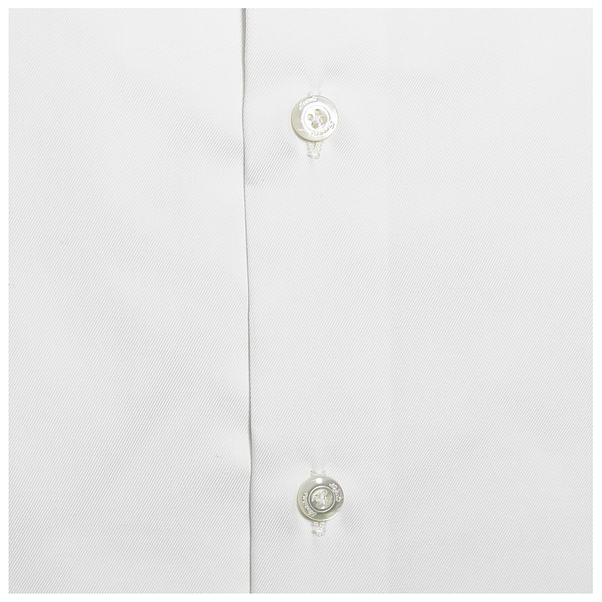 Napoli Traveller white or light blue twill shirt Finamore 1925