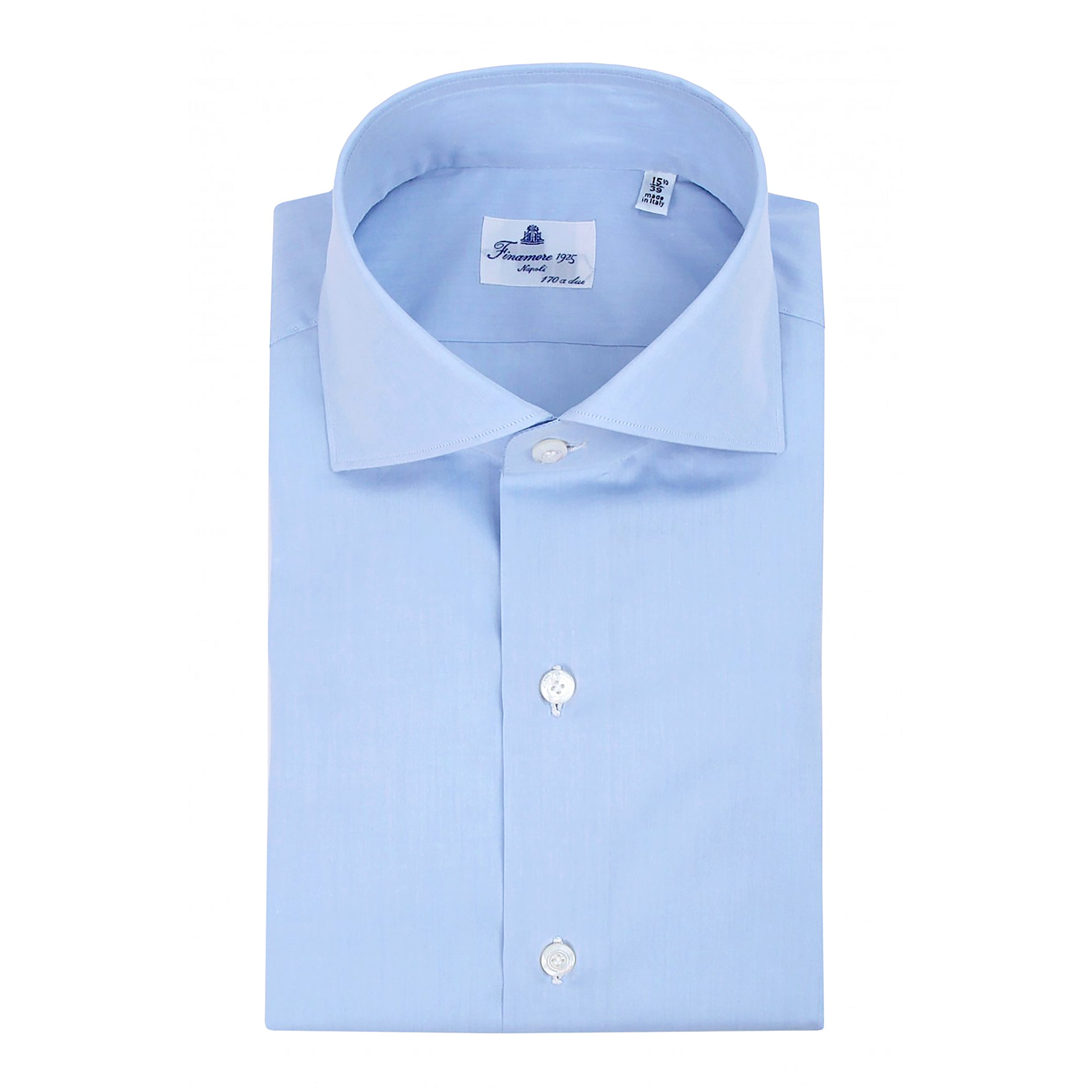 Camicia Napoli 170 a due collo classico francese azzurra o bianca