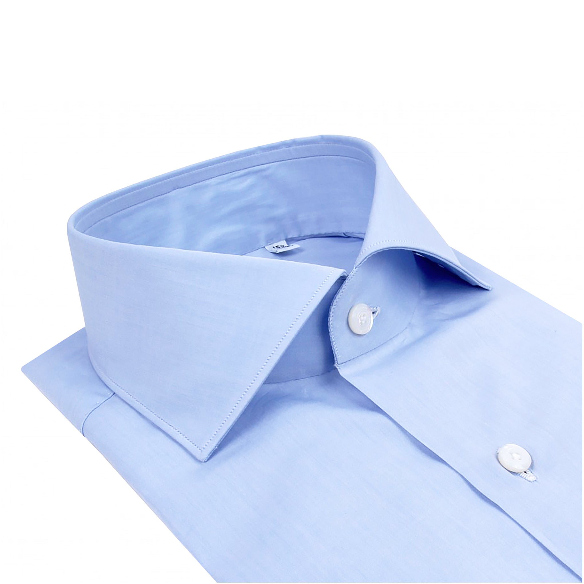 Camicia Azzurra Colletto Alla Francese Camicia Napoli 170 A Due