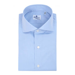 Milano 170 a due dress slim fit light blue french collar. Finamore 1925