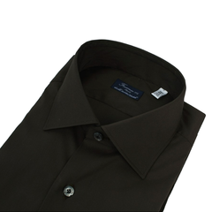 Dress shirt Milan slim fit elasticated dark blue, black or brown