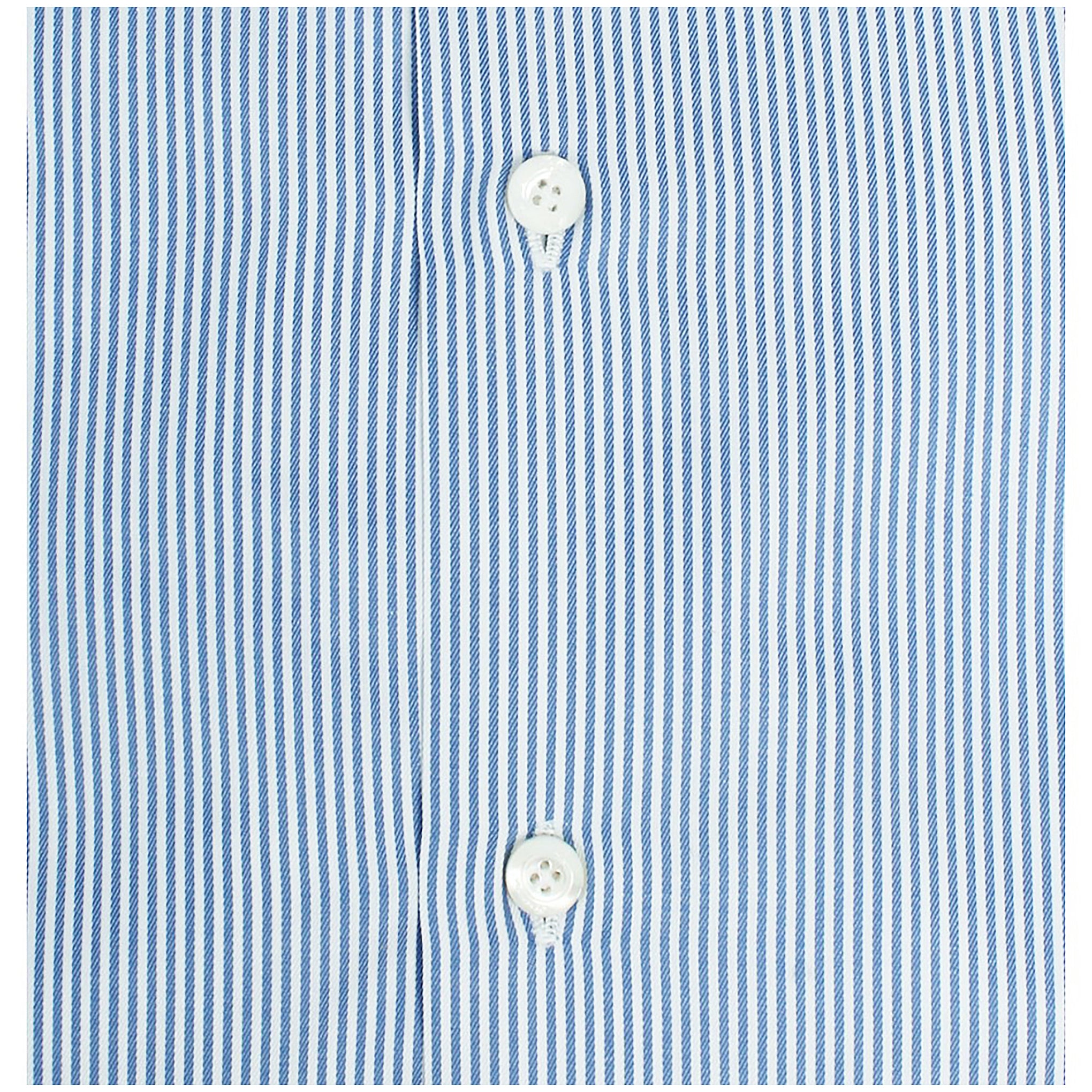 Classic shirt cotton light blue stripe twill Napoli