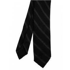 Anversa Regimental unlined tie cashmere e silk grey