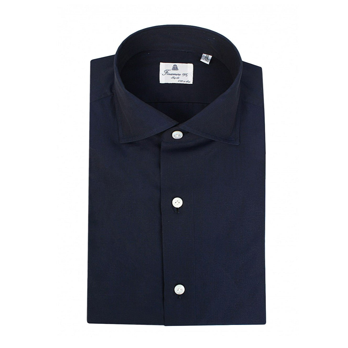 Dress shirt Napoli1 70 a due dark blue fabric Finamore 1925