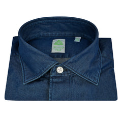 Camicia sportiva Tokyo slim fit denim bleach e stone