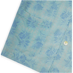 Lyocell fabric pajamas floreal light blue Ponente Finamore 1925