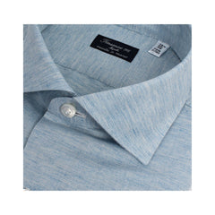Shirt Napoli cashmere cotton light blue or light gray Finamore 1925