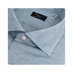 Camicia classica Napoli cotone cashmere celeste o grigio chiaro Finamore 1925