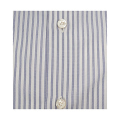 Camicia Napoli vestibilità classica regolare in cotone a righe azzurre o blu
